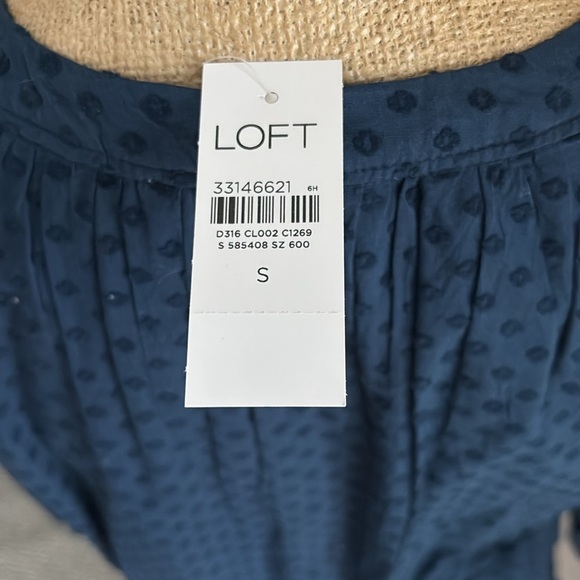 LOFT Henley Flounce Shirtdress Size Small NEW! - Picture 7 of 8